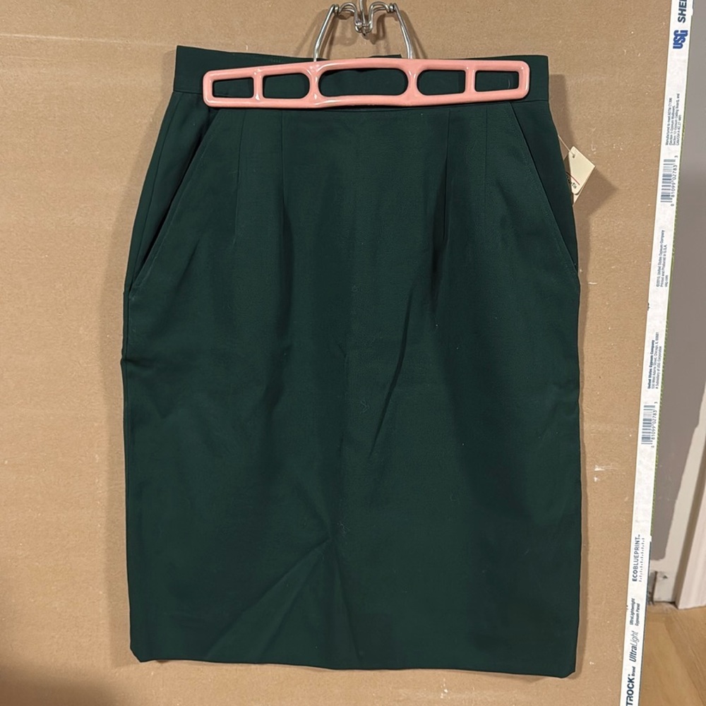 Talbots Dark Green Pencil Skirt